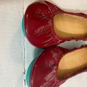 Ruby Red Patent Leather Tieks